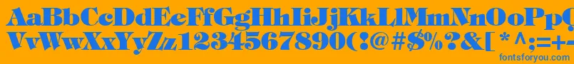 TiffanyHeavyNormal Font – Blue Fonts on Orange Background