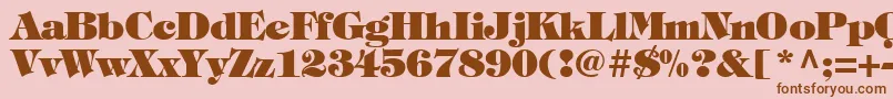 TiffanyHeavyNormal-fontti – ruskeat fontit vaaleanpunaisella taustalla