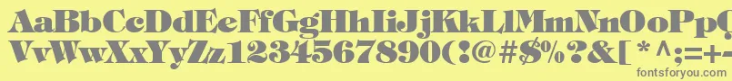 TiffanyHeavyNormal Font – Gray Fonts on Yellow Background