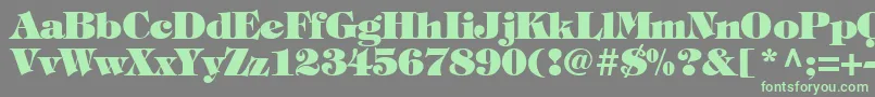 フォントTiffanyHeavyNormal – 灰色の背景に緑のフォント