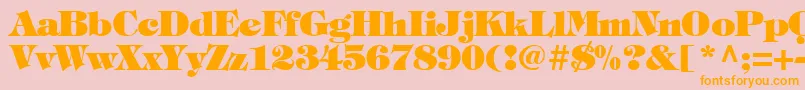 TiffanyHeavyNormal-fontti – oranssit fontit vaaleanpunaisella taustalla