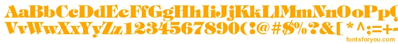 Шрифт TiffanyHeavyNormal – оранжевые шрифты на белом фоне