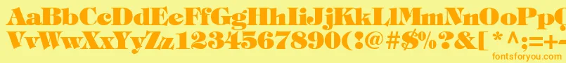 Шрифт TiffanyHeavyNormal – оранжевые шрифты на жёлтом фоне