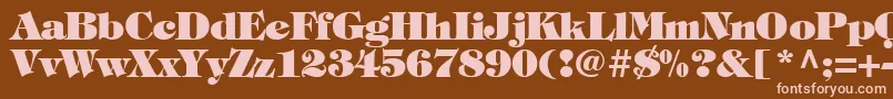 TiffanyHeavyNormal Font – Pink Fonts on Brown Background