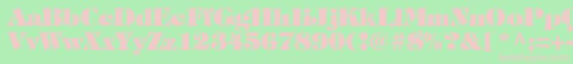TiffanyHeavyNormal Font – Pink Fonts on Green Background