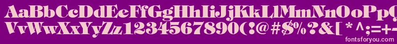 TiffanyHeavyNormal-Schriftart – Rosa Schriften auf violettem Hintergrund