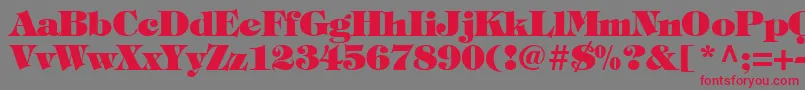 TiffanyHeavyNormal-Schriftart – Rote Schriften auf grauem Hintergrund