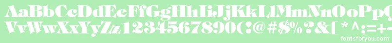 TiffanyHeavyNormal Font – White Fonts on Green Background