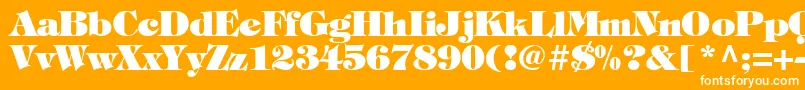 フォントTiffanyHeavyNormal – オレンジの背景に白い文字