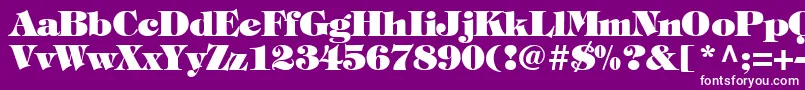 フォントTiffanyHeavyNormal – 紫の背景に白い文字