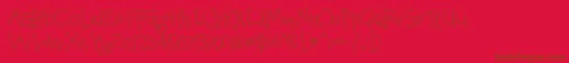 OrganicFridays Font – Brown Fonts on Red Background