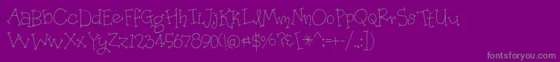 OrganicFridays Font – Gray Fonts on Purple Background