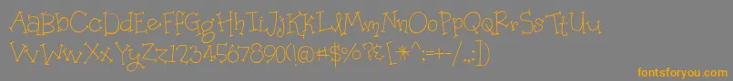OrganicFridays Font – Orange Fonts on Gray Background