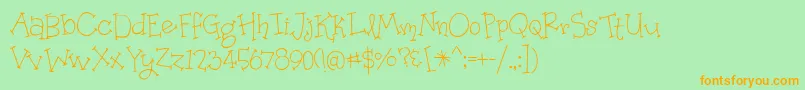 OrganicFridays Font – Orange Fonts on Green Background