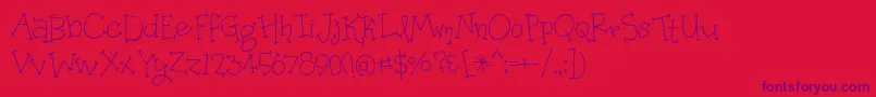 OrganicFridays Font – Purple Fonts on Red Background