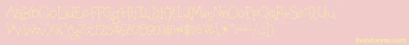 OrganicFridays Font – Yellow Fonts on Pink Background