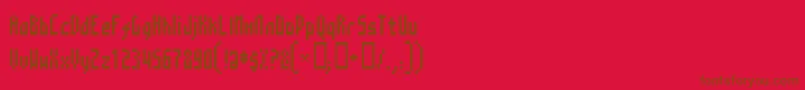 Mosarg Font – Brown Fonts on Red Background