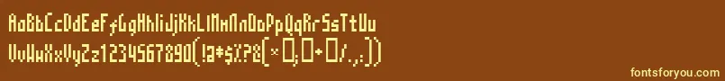 Mosarg Font – Yellow Fonts on Brown Background