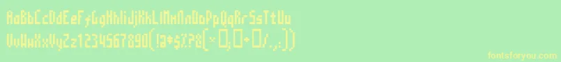 Mosarg Font – Yellow Fonts on Green Background