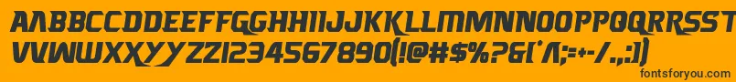 Borgsquadcond Font – Black Fonts on Orange Background