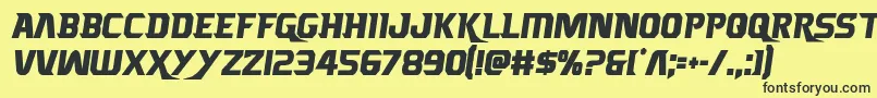 Borgsquadcond Font – Black Fonts on Yellow Background