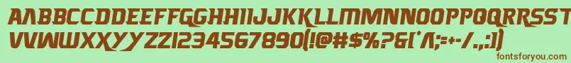 Borgsquadcond Font – Brown Fonts on Green Background