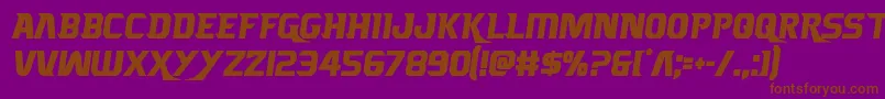 Borgsquadcond Font – Brown Fonts on Purple Background