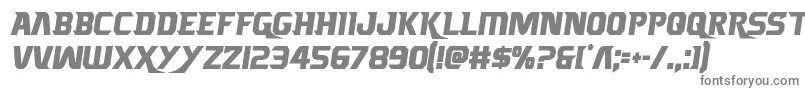 フォントBorgsquadcond – 白い背景に灰色の文字