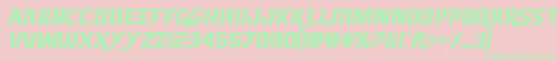 Borgsquadcond Font – Green Fonts on Pink Background