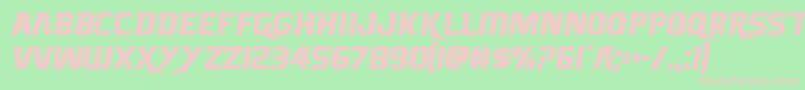 Borgsquadcond Font – Pink Fonts on Green Background