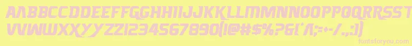 Borgsquadcond Font – Pink Fonts on Yellow Background