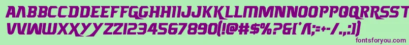 Borgsquadcond Font – Purple Fonts on Green Background