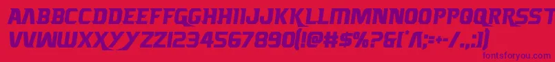 Borgsquadcond Font – Purple Fonts on Red Background