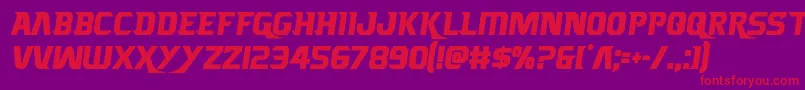 Borgsquadcond Font – Red Fonts on Purple Background