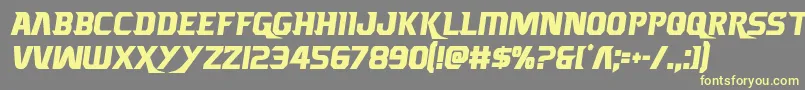 Borgsquadcond Font – Yellow Fonts on Gray Background