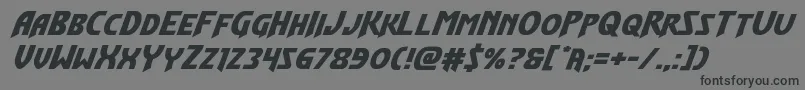 Flashrogersexpandital Font – Black Fonts on Gray Background