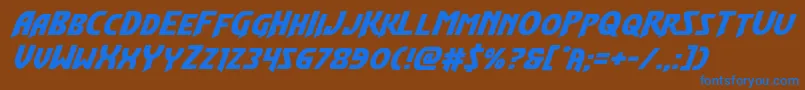 Police Flashrogersexpandital – polices bleues sur fond brun