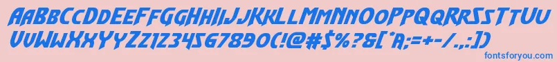 Flashrogersexpandital Font – Blue Fonts on Pink Background