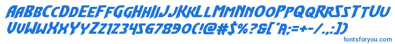 Шрифт Flashrogersexpandital – синие шрифты