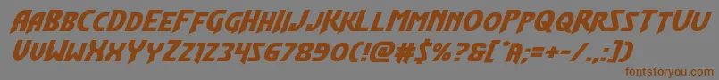 Flashrogersexpandital Font – Brown Fonts on Gray Background