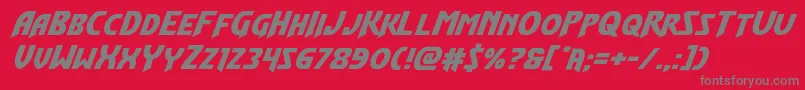 フォントFlashrogersexpandital – 赤い背景に灰色の文字