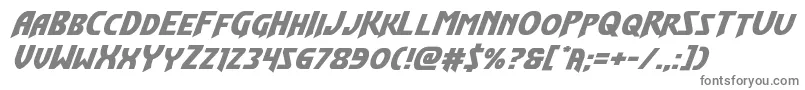Flashrogersexpandital-Schriftart – Graue Schriften auf weißem Hintergrund