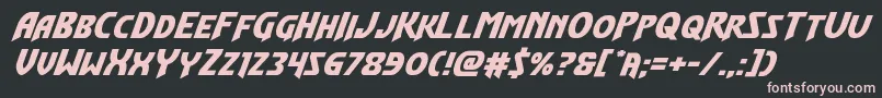 フォントFlashrogersexpandital – 黒い背景にピンクのフォント