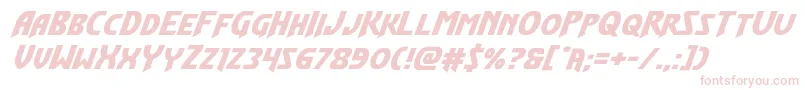 Flashrogersexpandital-fontti – vaaleanpunaiset fontit valkoisella taustalla