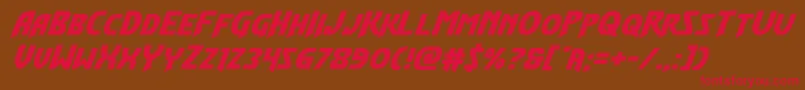 Flashrogersexpandital Font – Red Fonts on Brown Background