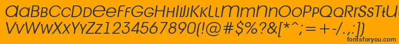 AAvantetitlercpslcLightitalic Font – Black Fonts on Orange Background