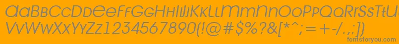 AAvantetitlercpslcLightitalic Font – Gray Fonts on Orange Background