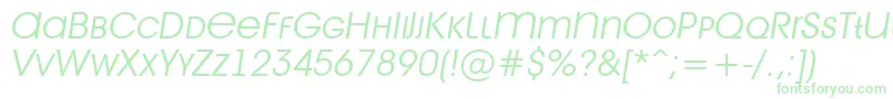 AAvantetitlercpslcLightitalic Font – Green Fonts on White Background