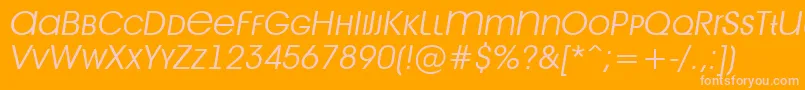 AAvantetitlercpslcLightitalic Font – Pink Fonts on Orange Background