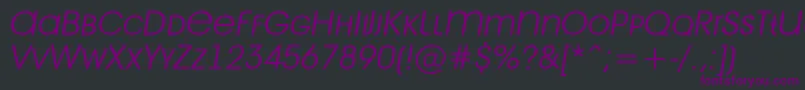 AAvantetitlercpslcLightitalic Font – Purple Fonts on Black Background